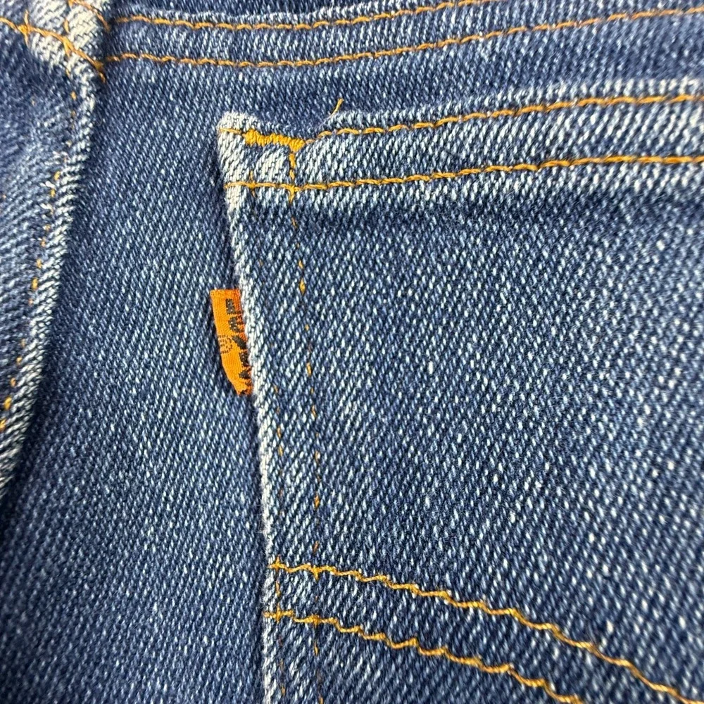 Vintage 80's Levis Levi's Orange Tab 505 Straight Leg USA Denim Jeans 33x28.75